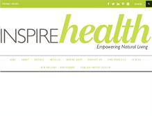 Tablet Screenshot of inspirehealthmag.com